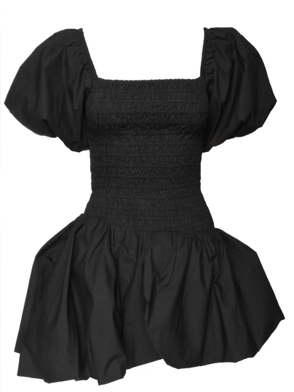 Love Shack Fancy Rushed Asa Mini Puffed Sleeve Dress Sz Medium